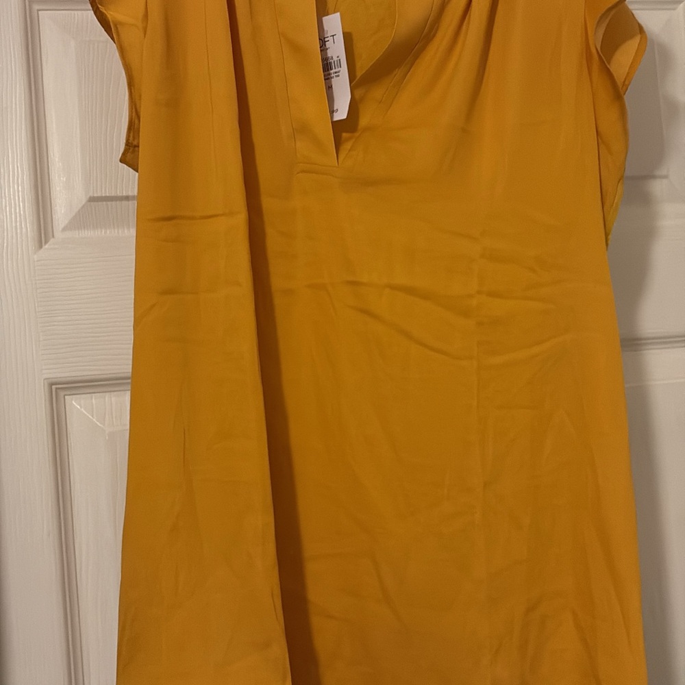LOFT Women's Mustard Yellow Top